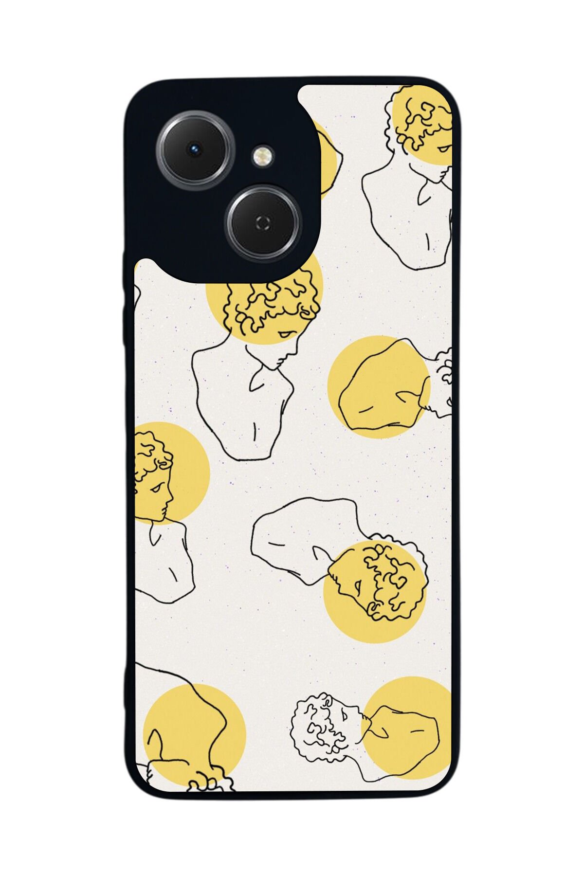 Tecno Spark 40C Uyumlu Line Art Tasarımlı Glossy Premium Kılıf