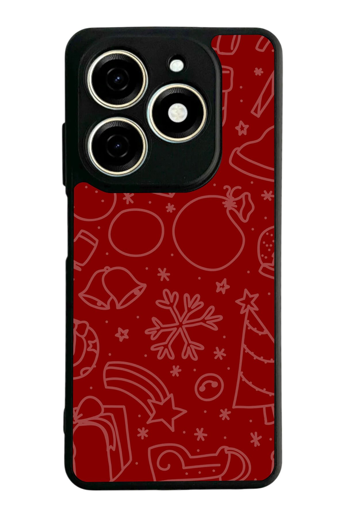 Tecno Spark 20/20C Uyumlu Yilbasi Christmas Tasarımlı Glossy Premium Kılıf