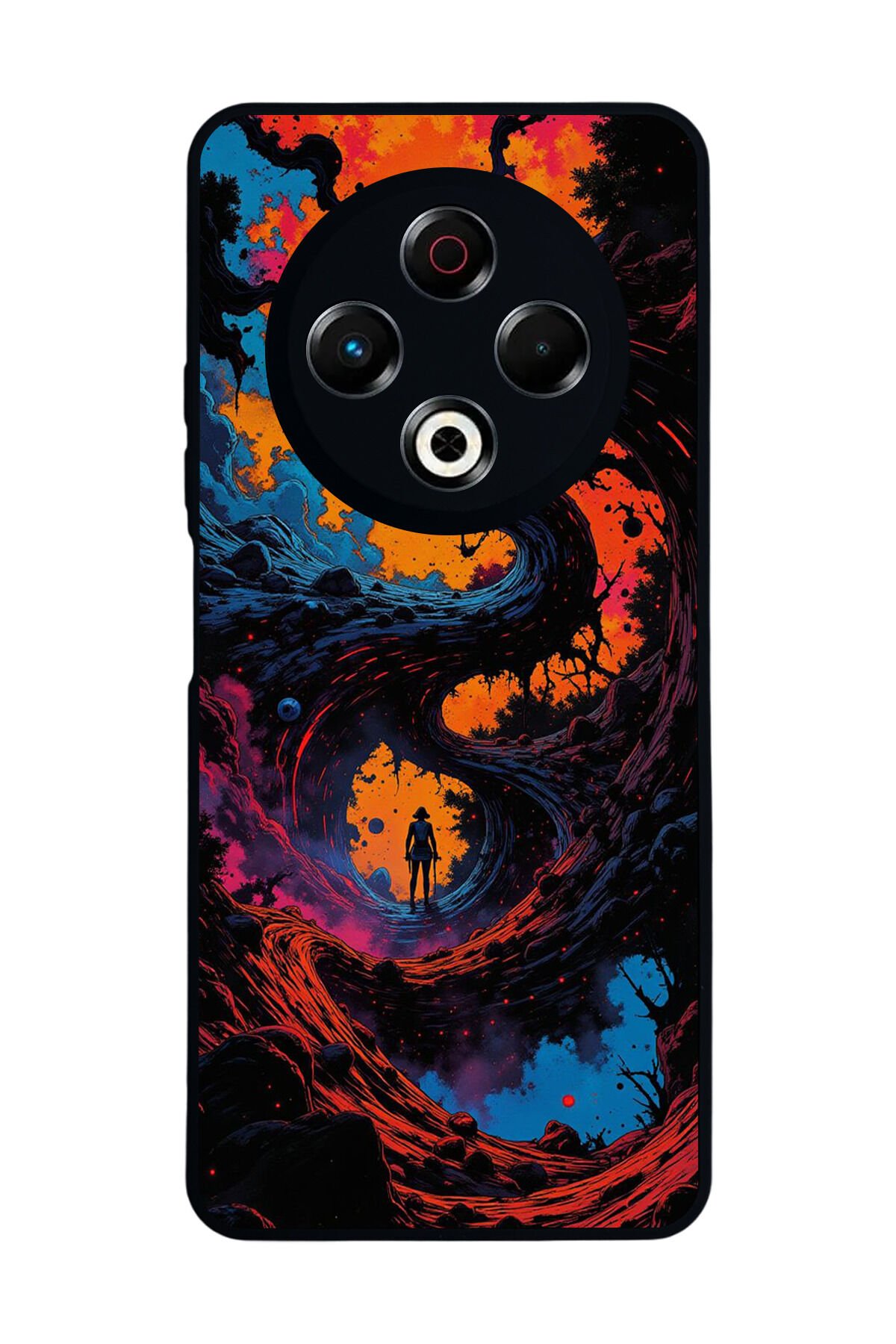 Tecno Spark 30 Uyumlu Abstract Tasarımlı Glossy Premium Kılıf