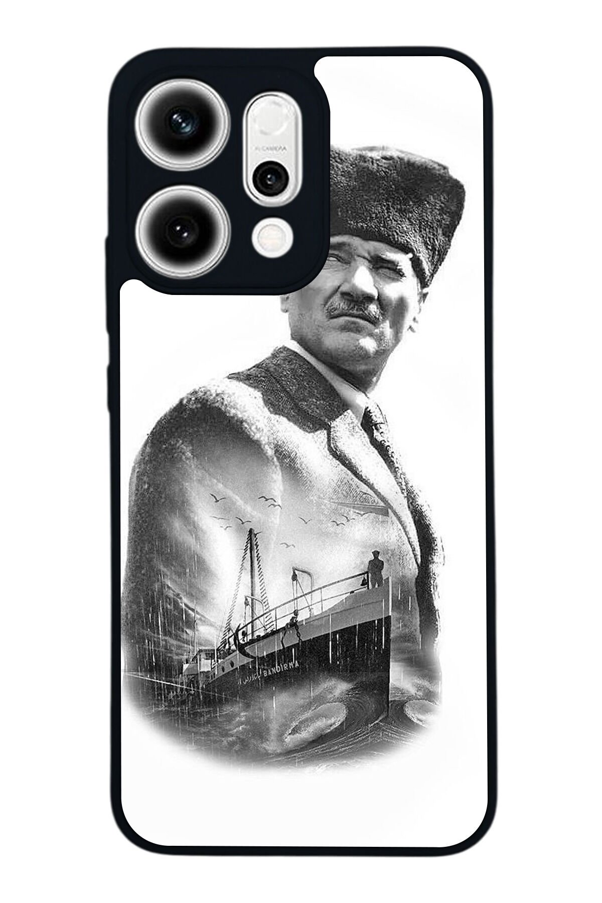 Oppo Reno 14 Uyumlu Mustafa Kemal Ataturk Tasarımlı Glossy Premium Kılıf