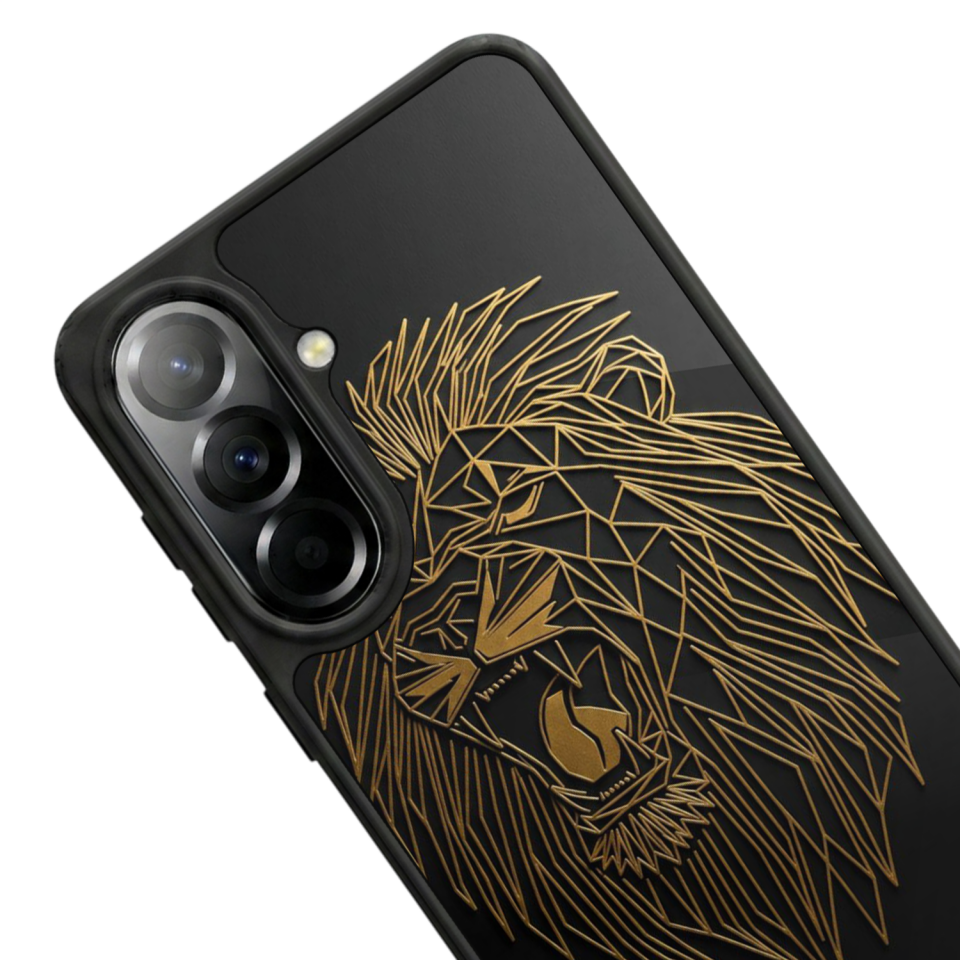 Samsung Galaxy A37 Uyumlu Aslan Tasarımlı Glossy Premium Kılıf