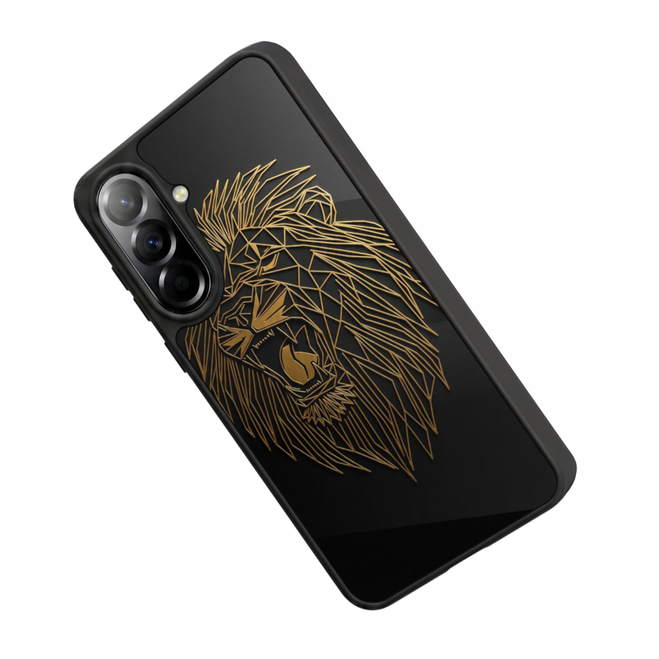 Samsung Galaxy A37 Uyumlu Aslan Tasarımlı Glossy Premium Kılıf