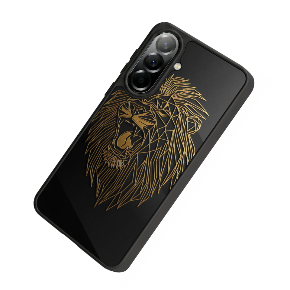 Samsung Galaxy A37 Uyumlu Aslan Tasarımlı Glossy Premium Kılıf