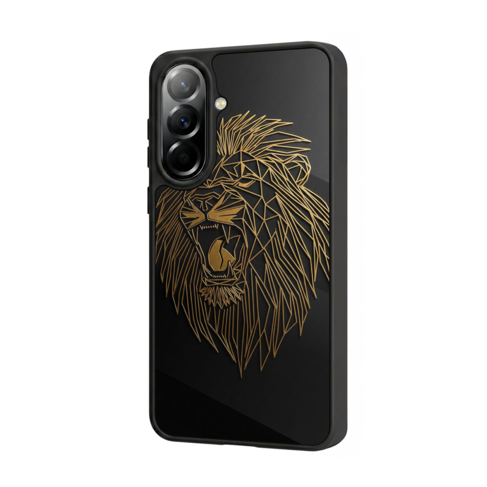 Samsung Galaxy A37 Uyumlu Aslan Tasarımlı Glossy Premium Kılıf