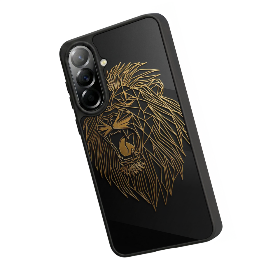 Samsung Galaxy A37 Uyumlu Aslan Tasarımlı Glossy Premium Kılıf