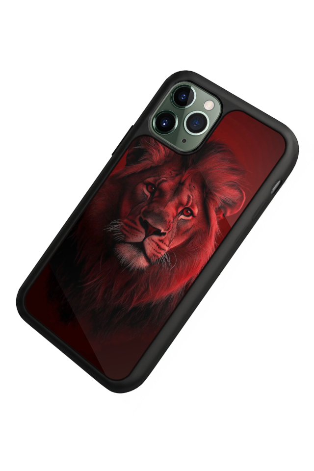 iPhone 11 Pro Max Uyumlu Aslan Tasarımlı Glossy Premium Kılıf