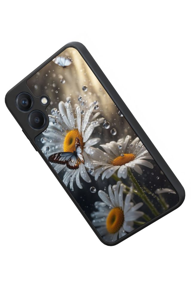 Samsung Galaxy A07 Uyumlu Cicek Tasarımlı Glossy Premium Kılıf