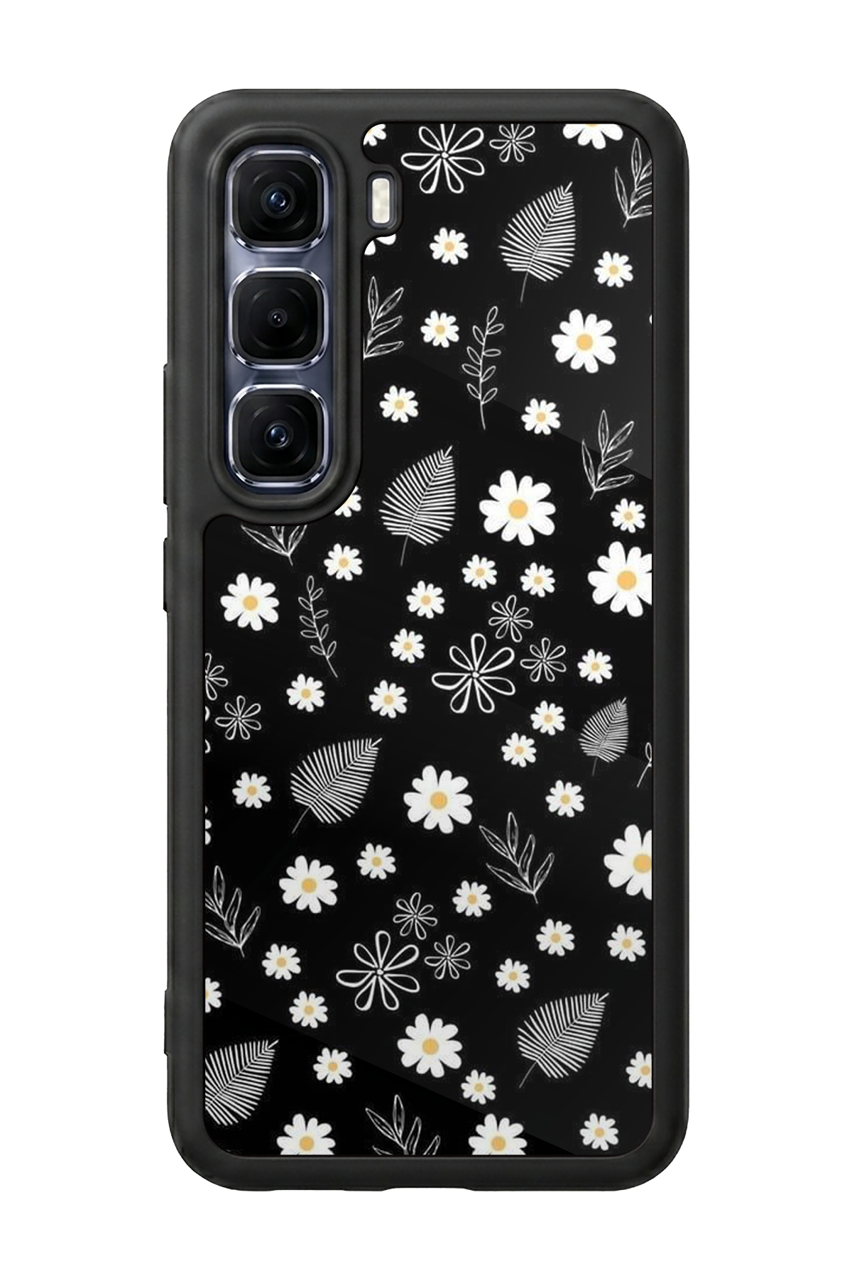 Infinix Hot 60 Pro Plus Uyumlu Floral Tasarımlı Glossy Premium Kılıf