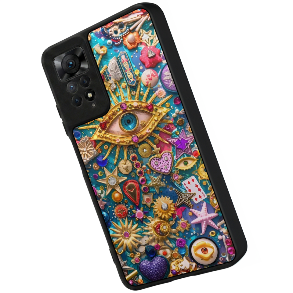 Xiaomi Redmi Note 11 Pro Uyumlu Göz Tasarımlı Glossy Premium Kılıf