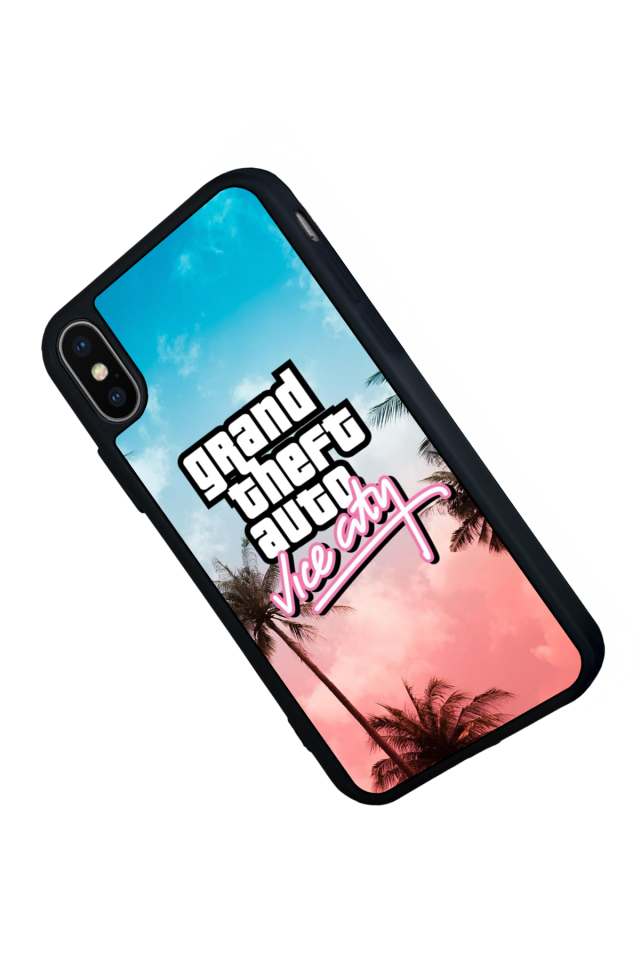 iPhone X/ XS Uyumlu GTA Tasarımlı Glossy Premium Kılıf