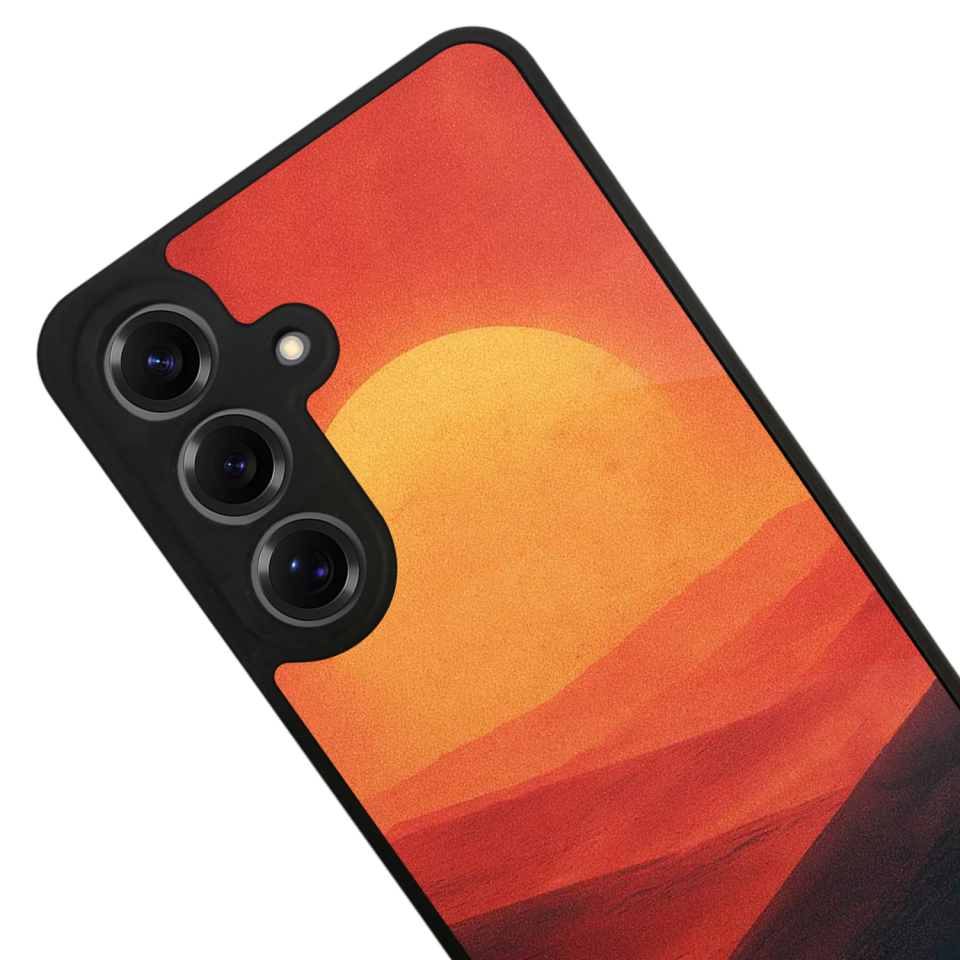 Samsung Galaxy S25 Uyumlu Güneş Tasarımlı Glossy Premium Kılıf