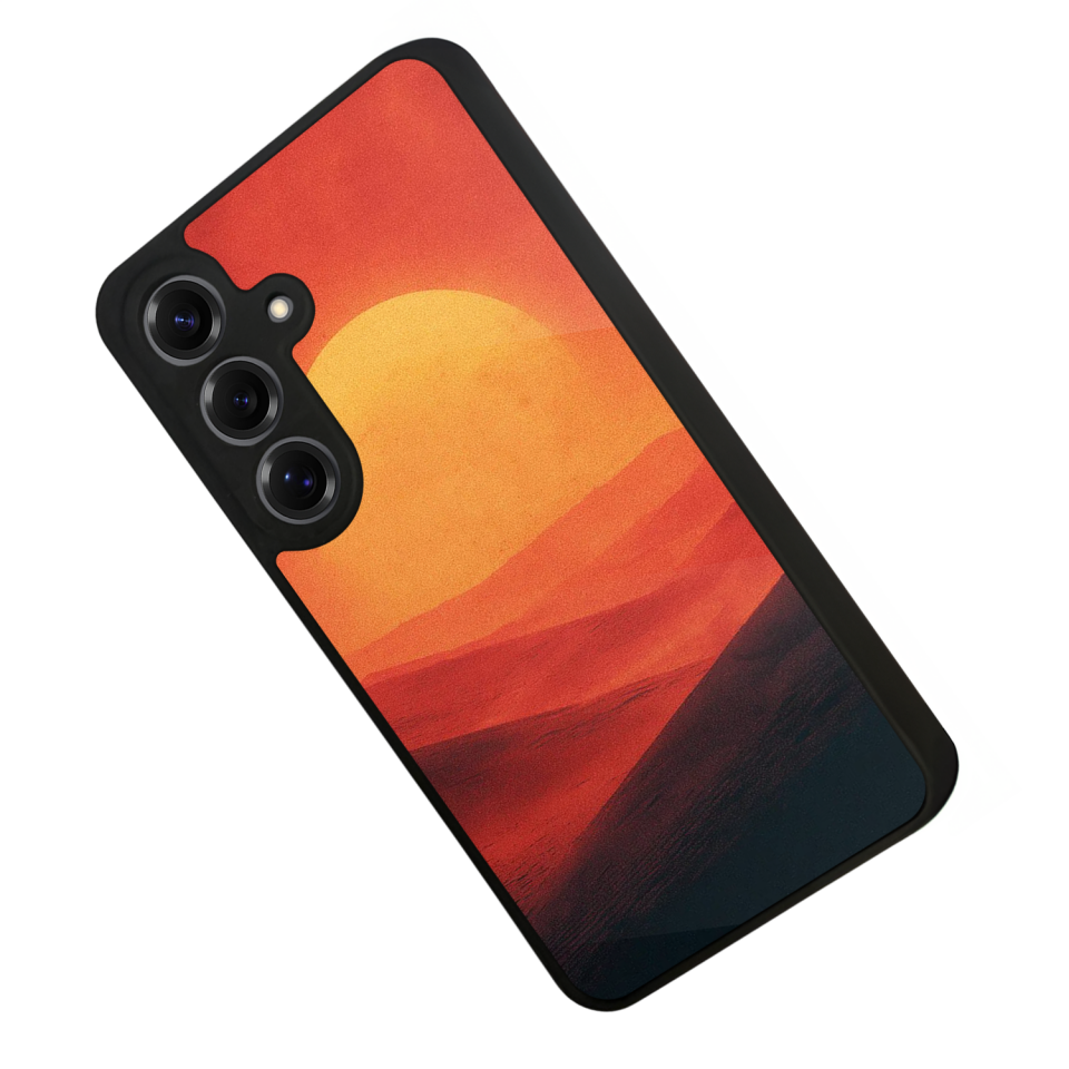 Samsung Galaxy S25 Uyumlu Güneş Tasarımlı Glossy Premium Kılıf