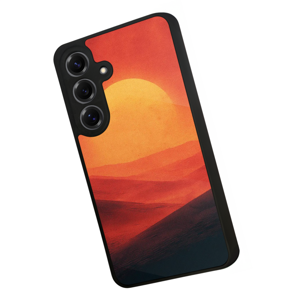 Samsung Galaxy S25 Uyumlu Güneş Tasarımlı Glossy Premium Kılıf