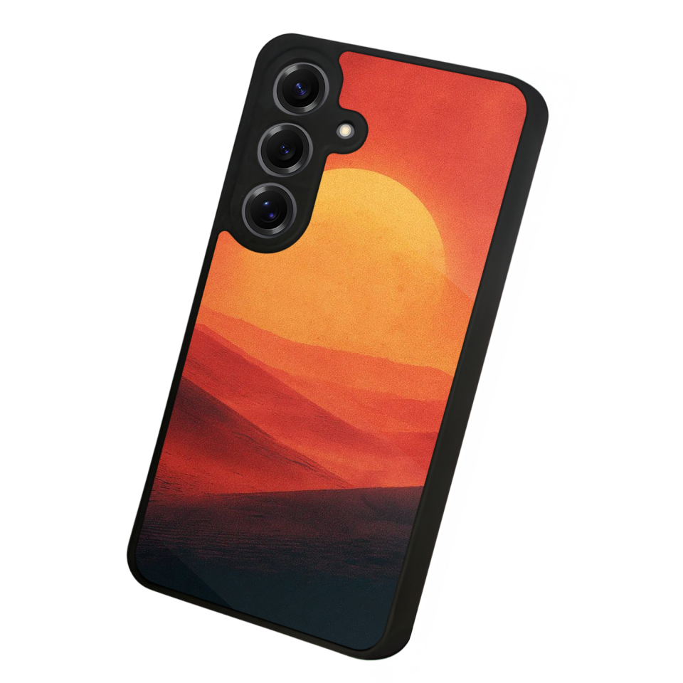 Samsung Galaxy S25 Uyumlu Güneş Tasarımlı Glossy Premium Kılıf