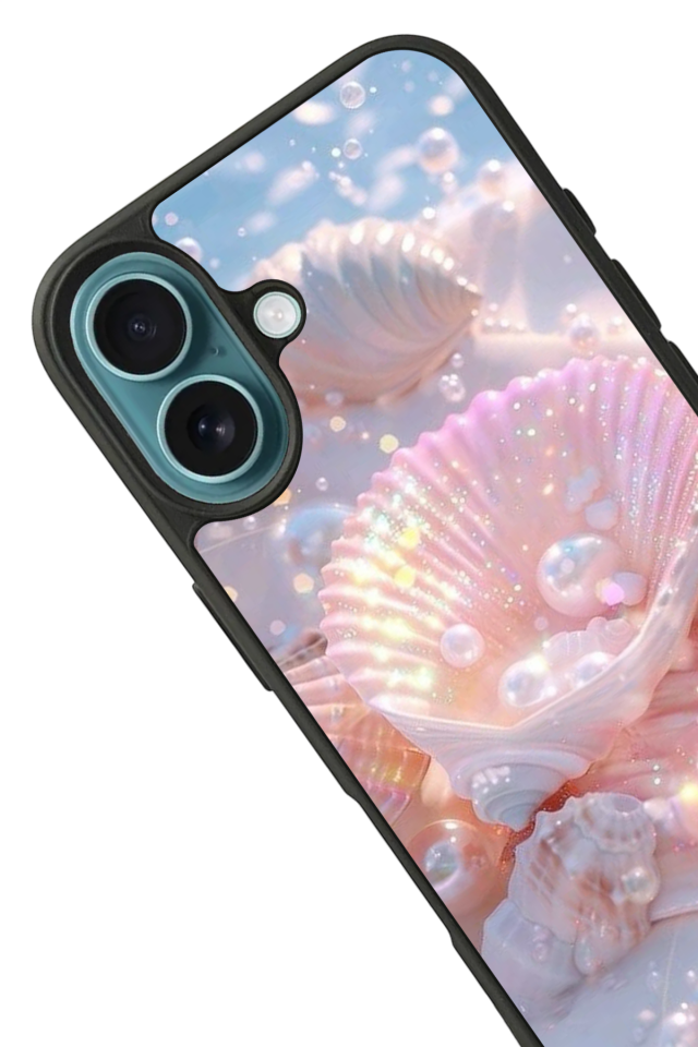 iPhone 16 Plus Uyumlu  İnci Tasarımlı Glossy Premium Kılıf