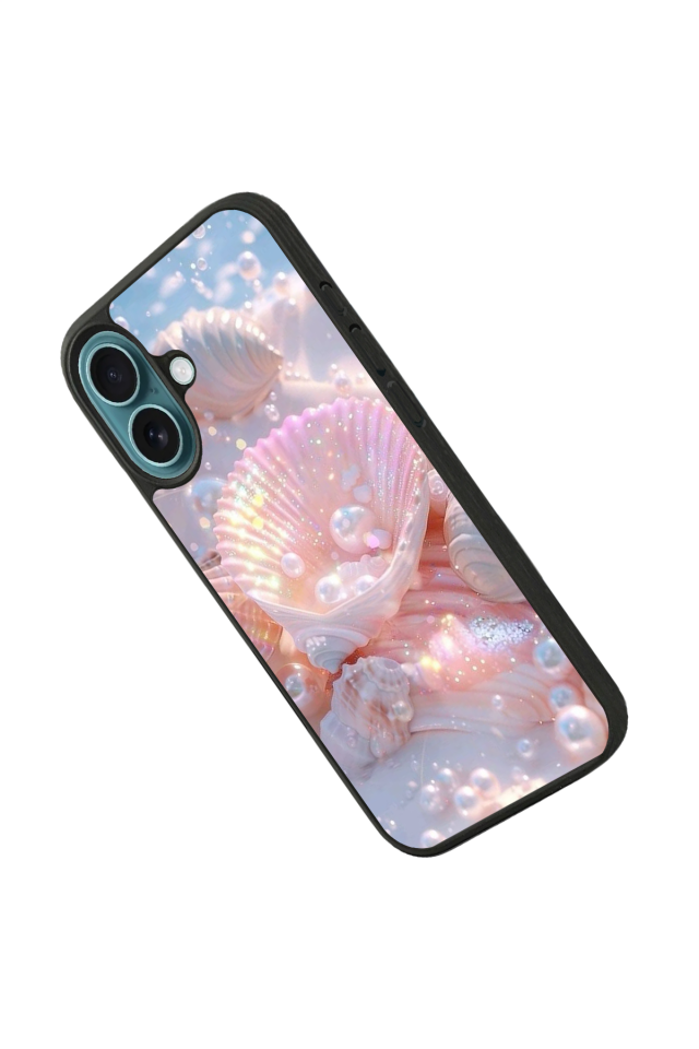 iPhone 16 Plus Uyumlu  İnci Tasarımlı Glossy Premium Kılıf