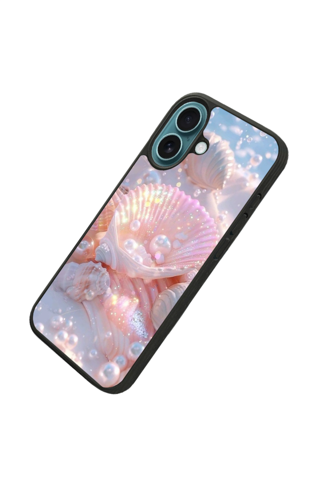 iPhone 16 Plus Uyumlu  İnci Tasarımlı Glossy Premium Kılıf