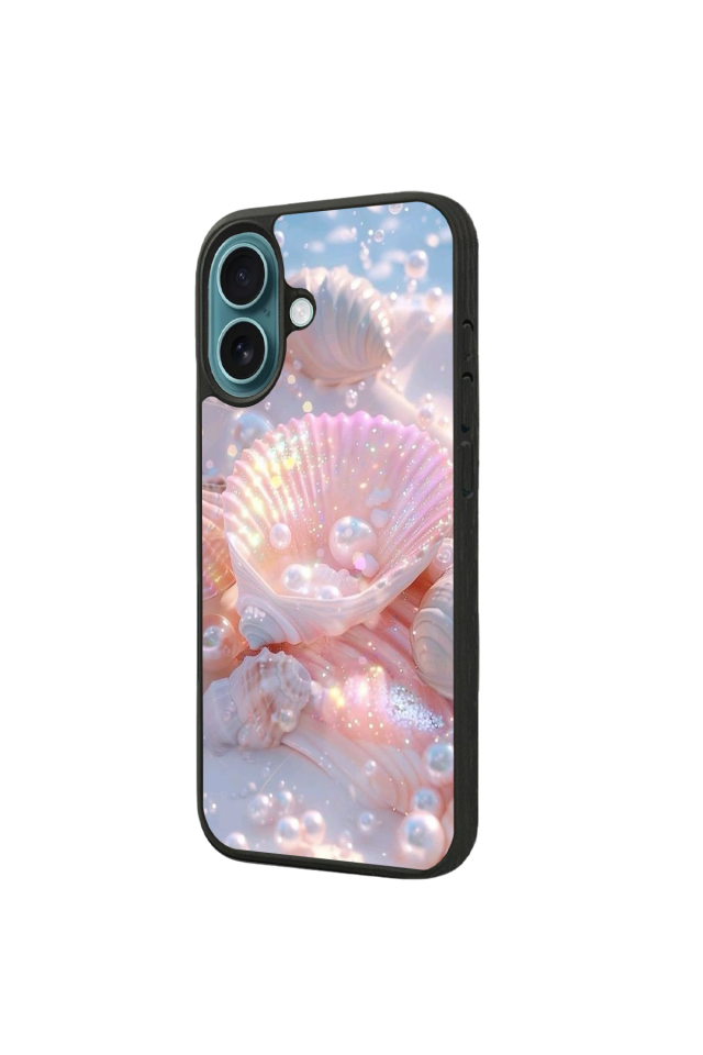 iPhone 16 Plus Uyumlu  İnci Tasarımlı Glossy Premium Kılıf