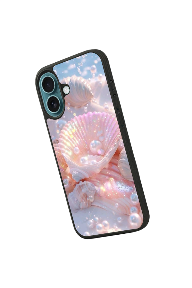 iPhone 16 Plus Uyumlu  İnci Tasarımlı Glossy Premium Kılıf