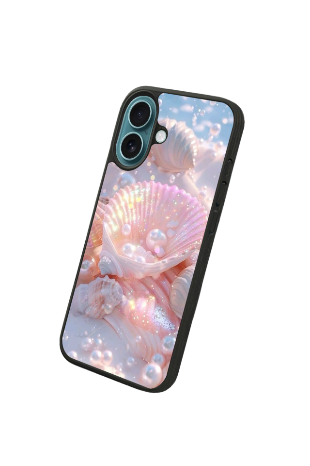 iPhone 16 Plus Uyumlu  İnci Tasarımlı Glossy Premium Kılıf