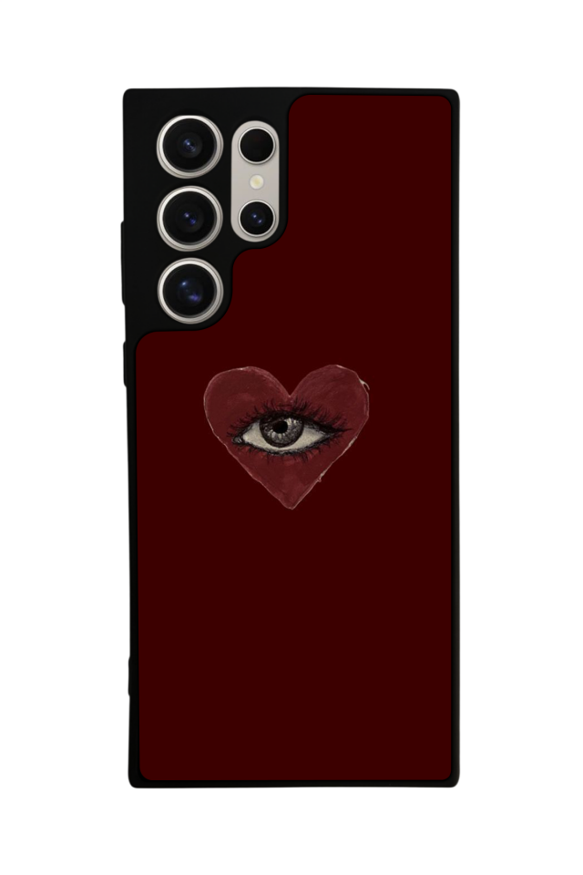 Samsung Galaxy S22 Ultra Uyumlu Kalp Love Tasarımlı Glossy Premium Kılıf