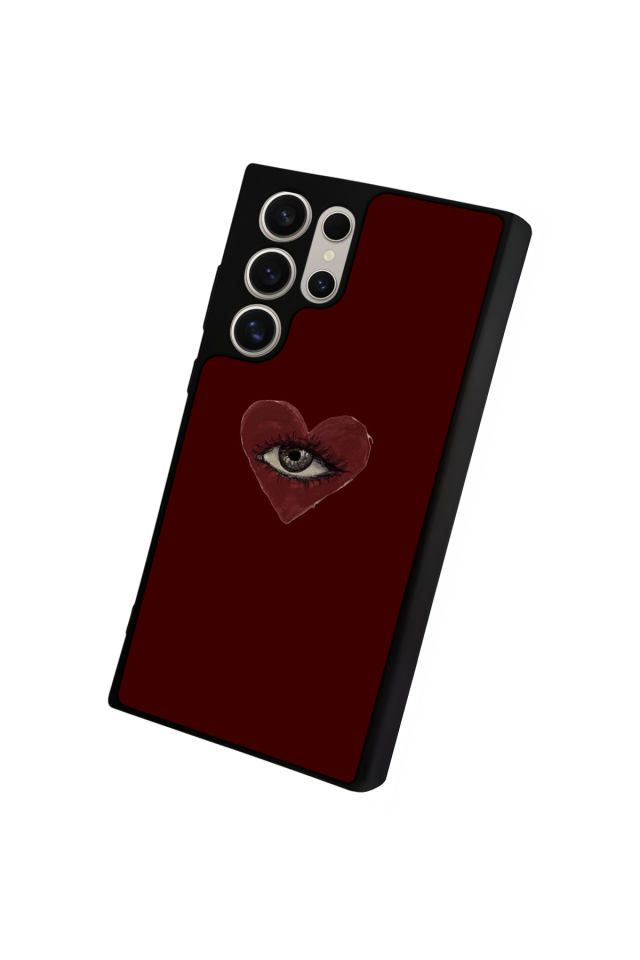 Samsung Galaxy S22 Ultra Uyumlu Kalp Love Tasarımlı Glossy Premium Kılıf