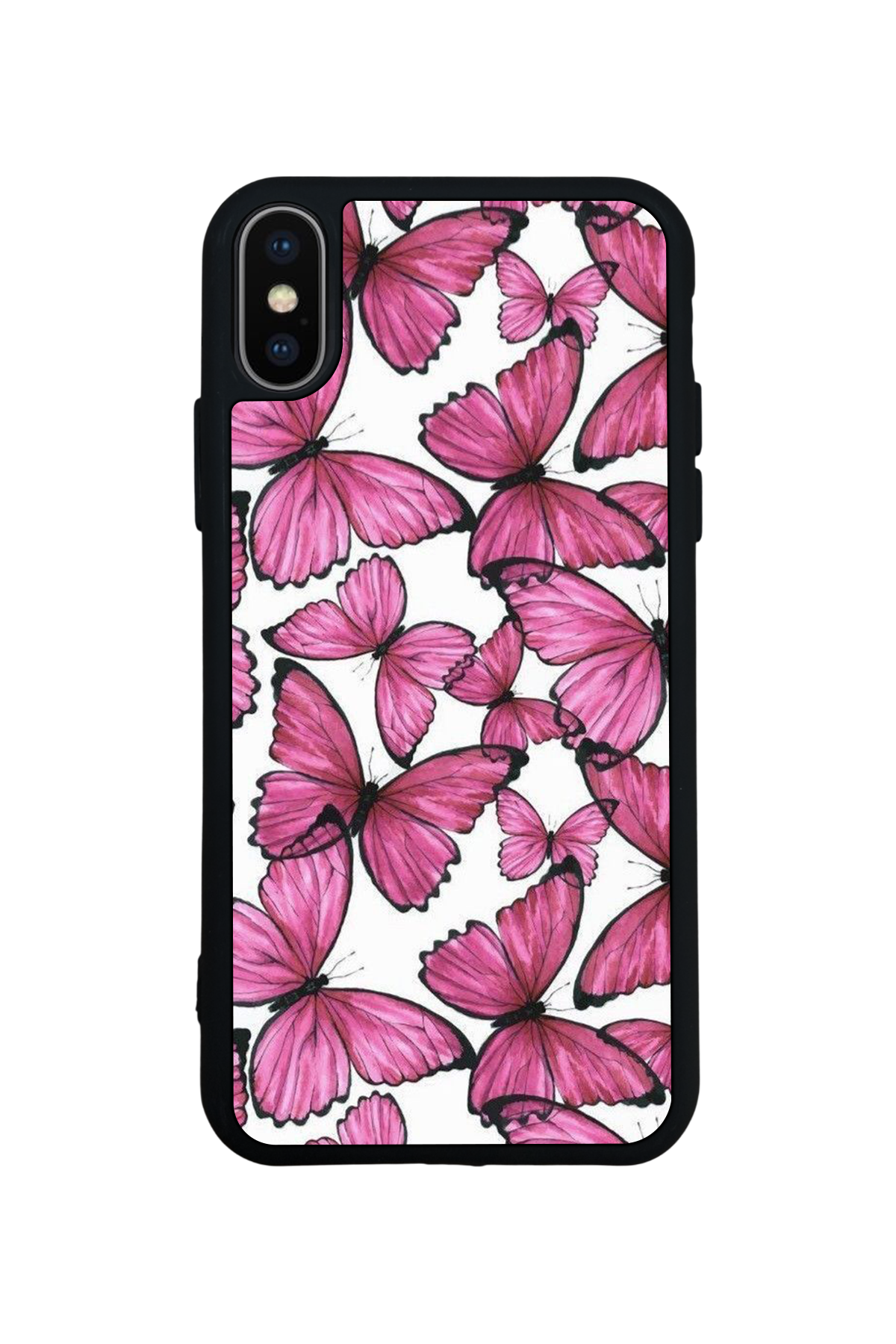 iPhone XS Max Uyumlu Kelebek Tasarımlı Glossy Premium Kılıf