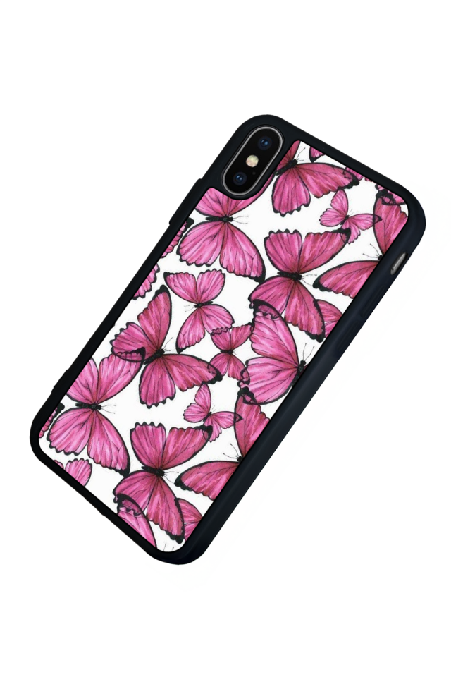 iPhone XS Max Uyumlu Kelebek Tasarımlı Glossy Premium Kılıf