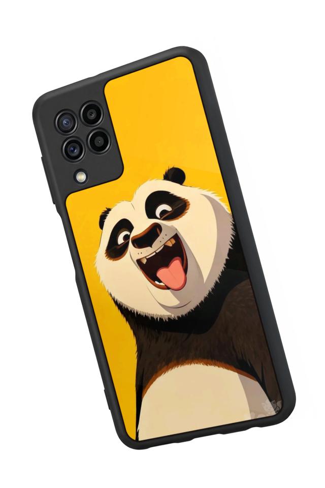 Samsung Galaxy M22 Uyumlu Kung Fu Panda Tasarımlı Glossy Premium Kılıf
