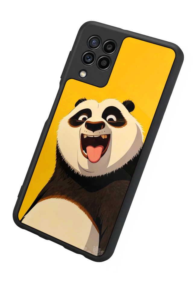 Samsung Galaxy M22 Uyumlu Kung Fu Panda Tasarımlı Glossy Premium Kılıf