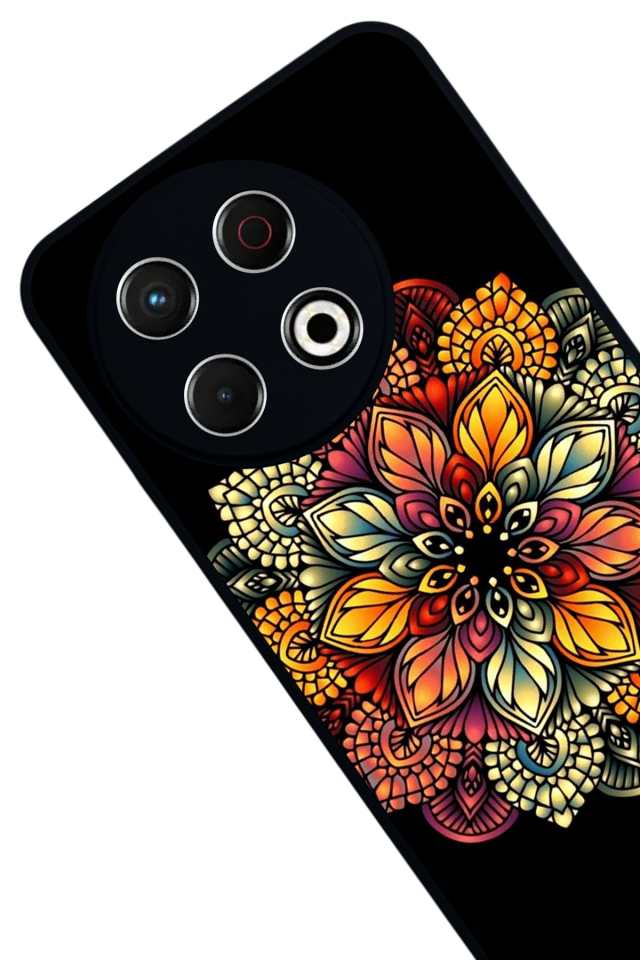 Tecno Spark 30 Pro Uyumlu Mandala Tasarımlı Glossy Premium Kılıf
