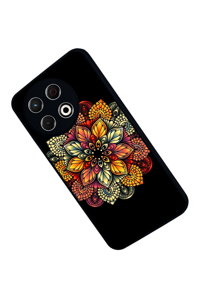 Tecno Spark 30 Pro Uyumlu Mandala Tasarımlı Glossy Premium Kılıf