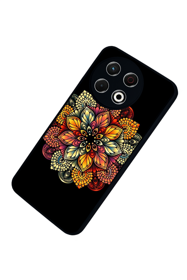 Tecno Spark 30 Pro Uyumlu Mandala Tasarımlı Glossy Premium Kılıf