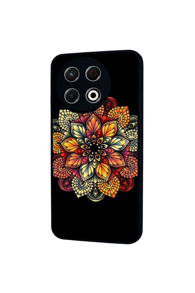 Tecno Spark 30 Pro Uyumlu Mandala Tasarımlı Glossy Premium Kılıf