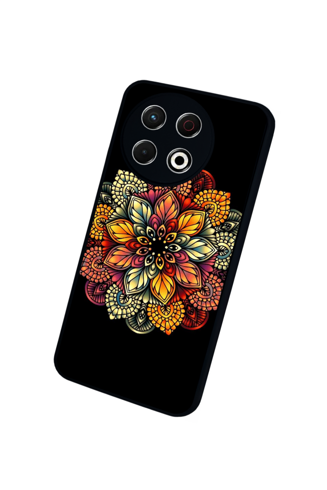 Tecno Spark 30 Pro Uyumlu Mandala Tasarımlı Glossy Premium Kılıf