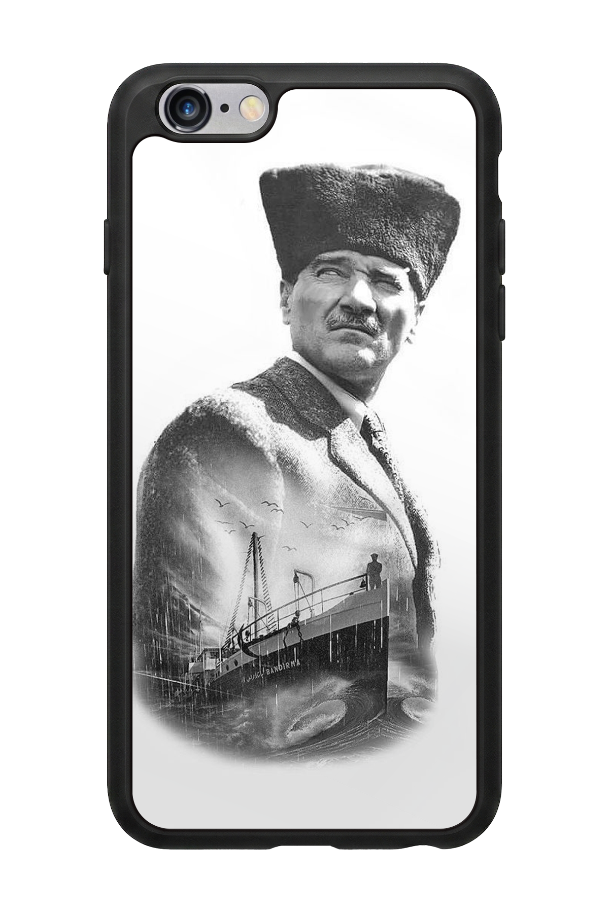iPhone 6 Plus Uyumlu Mustafa Kemal Ataturk Tasarımlı Glossy Premium Kılıf