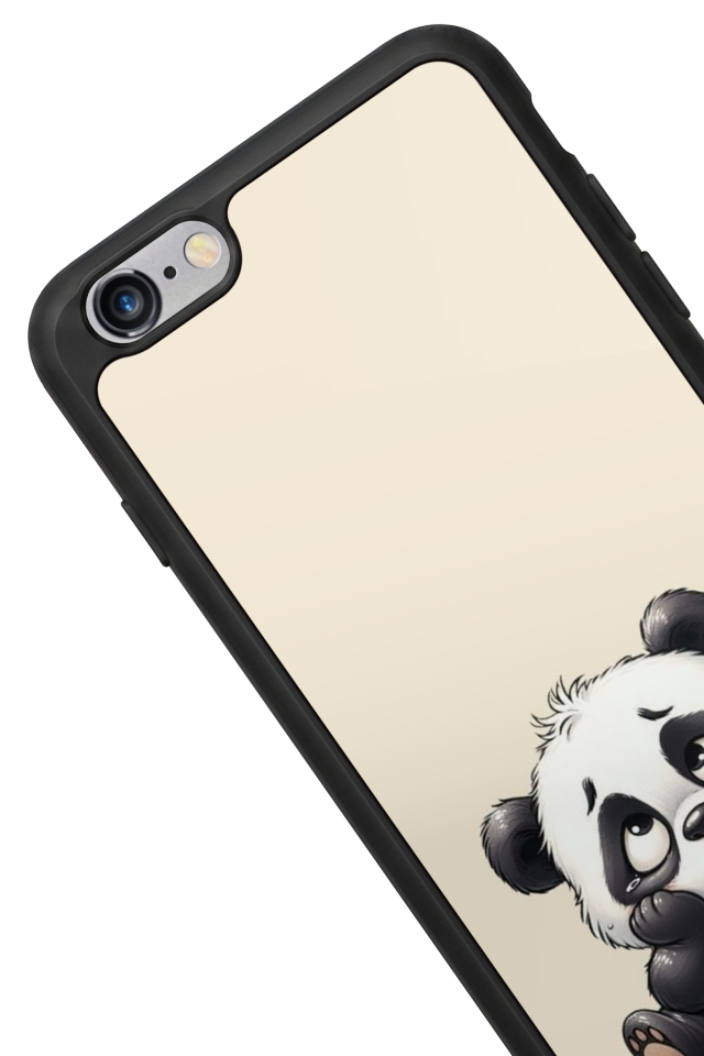 iPhone 6s Plus Uyumlu Panda Tasarımlı Glossy Premium Kılıf
