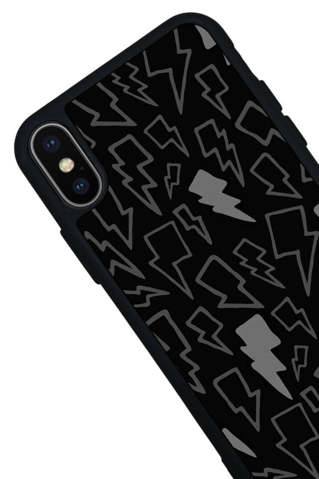 iPhone X/ XS Uyumlu Simsek Tasarımlı Glossy Premium Kılıf