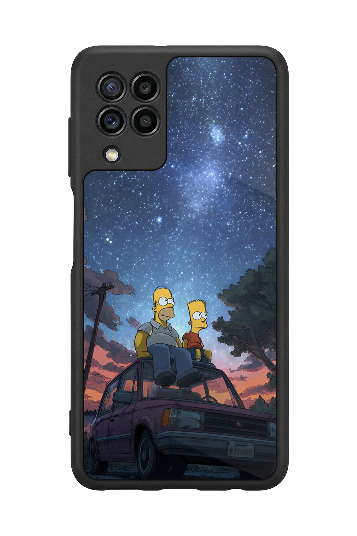 Samsung Galaxy M32 Uyumlu The Simpsons Tasarımlı Glossy Premium Kılıf