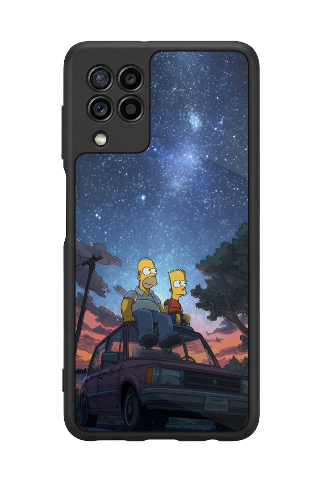 Samsung Galaxy M32 Uyumlu The Simpsons Tasarımlı Glossy Premium Kılıf
