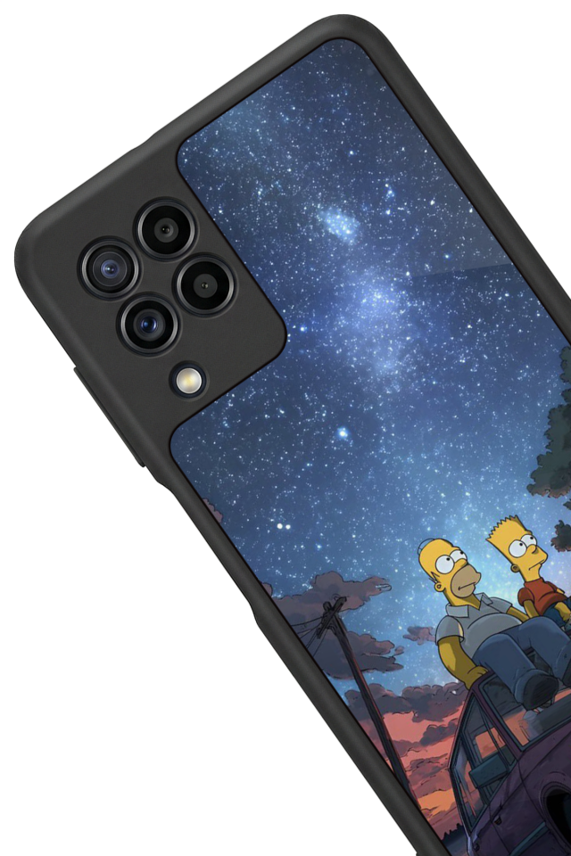 Samsung Galaxy M32 Uyumlu The Simpsons Tasarımlı Glossy Premium Kılıf