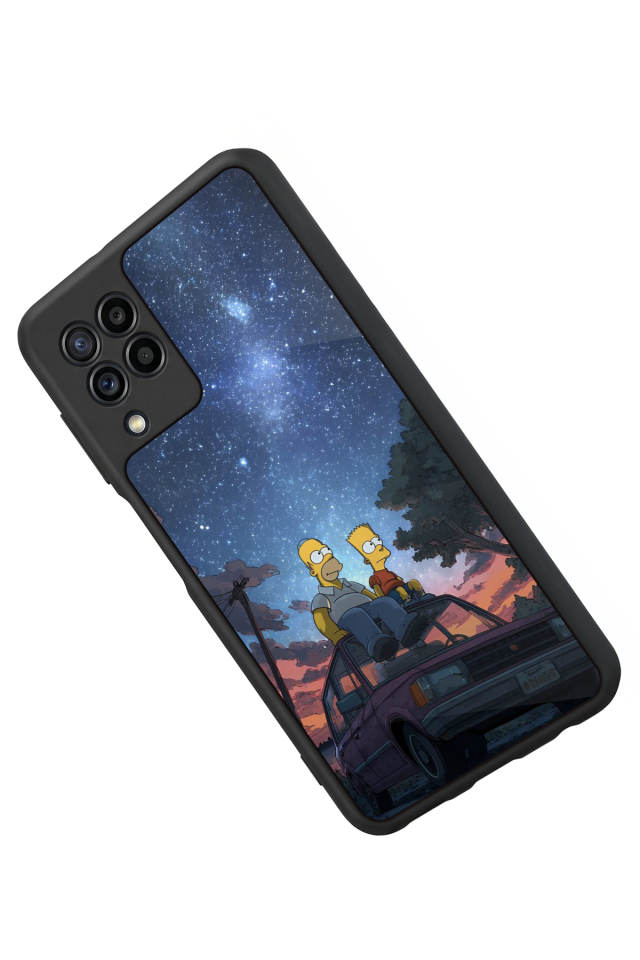 Samsung Galaxy M32 Uyumlu The Simpsons Tasarımlı Glossy Premium Kılıf