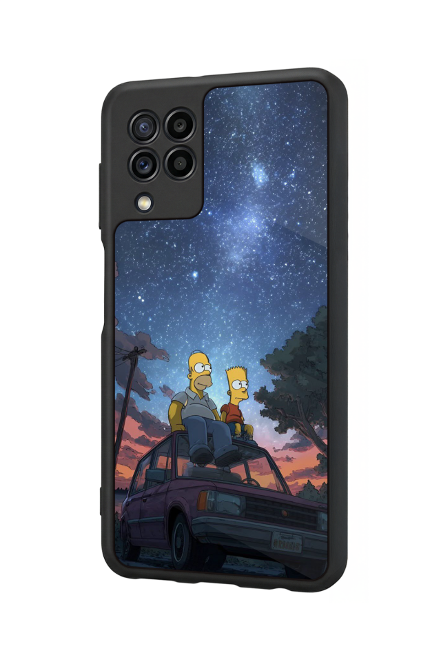 Samsung Galaxy M32 Uyumlu The Simpsons Tasarımlı Glossy Premium Kılıf