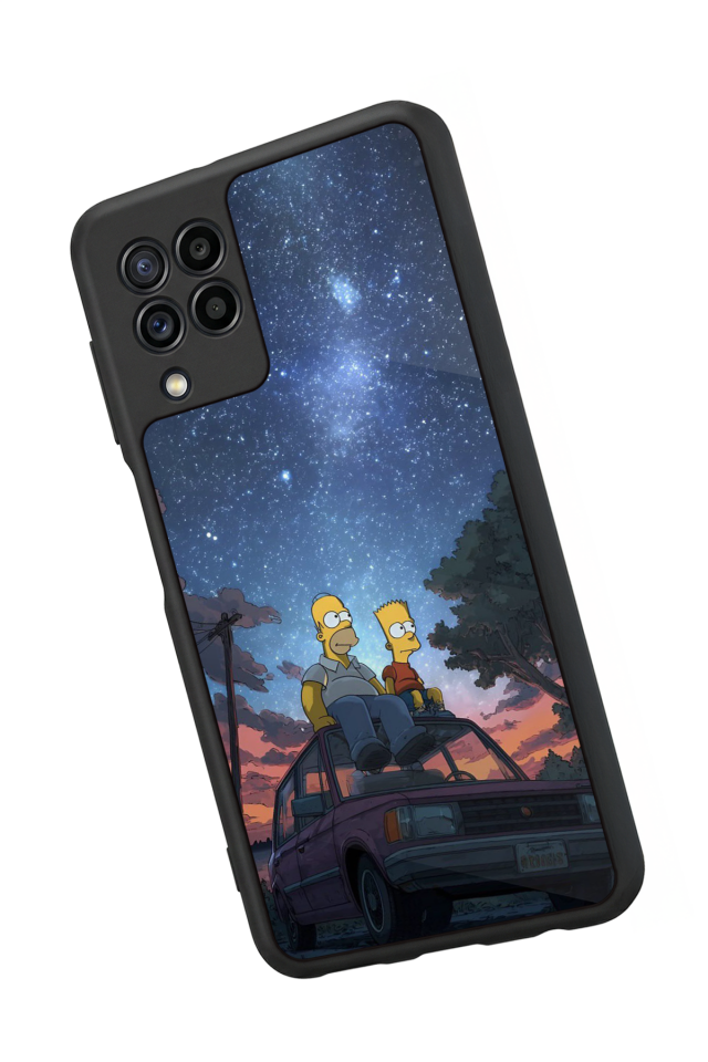 Samsung Galaxy M32 Uyumlu The Simpsons Tasarımlı Glossy Premium Kılıf