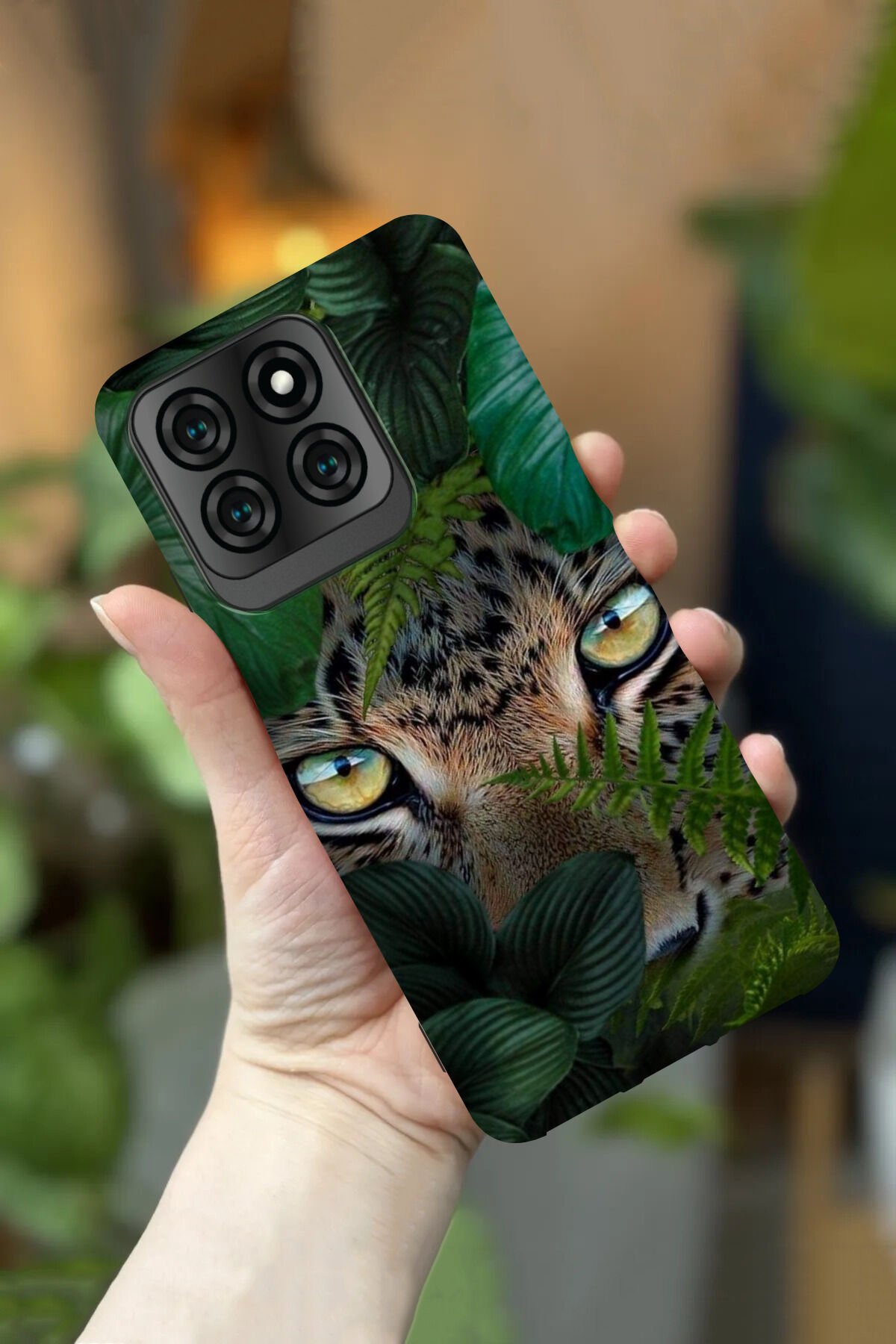 Reeder S71 Uyumlu Kamera Korumalı Kaplan Desenli HD Baskılı Silikon Kılıf