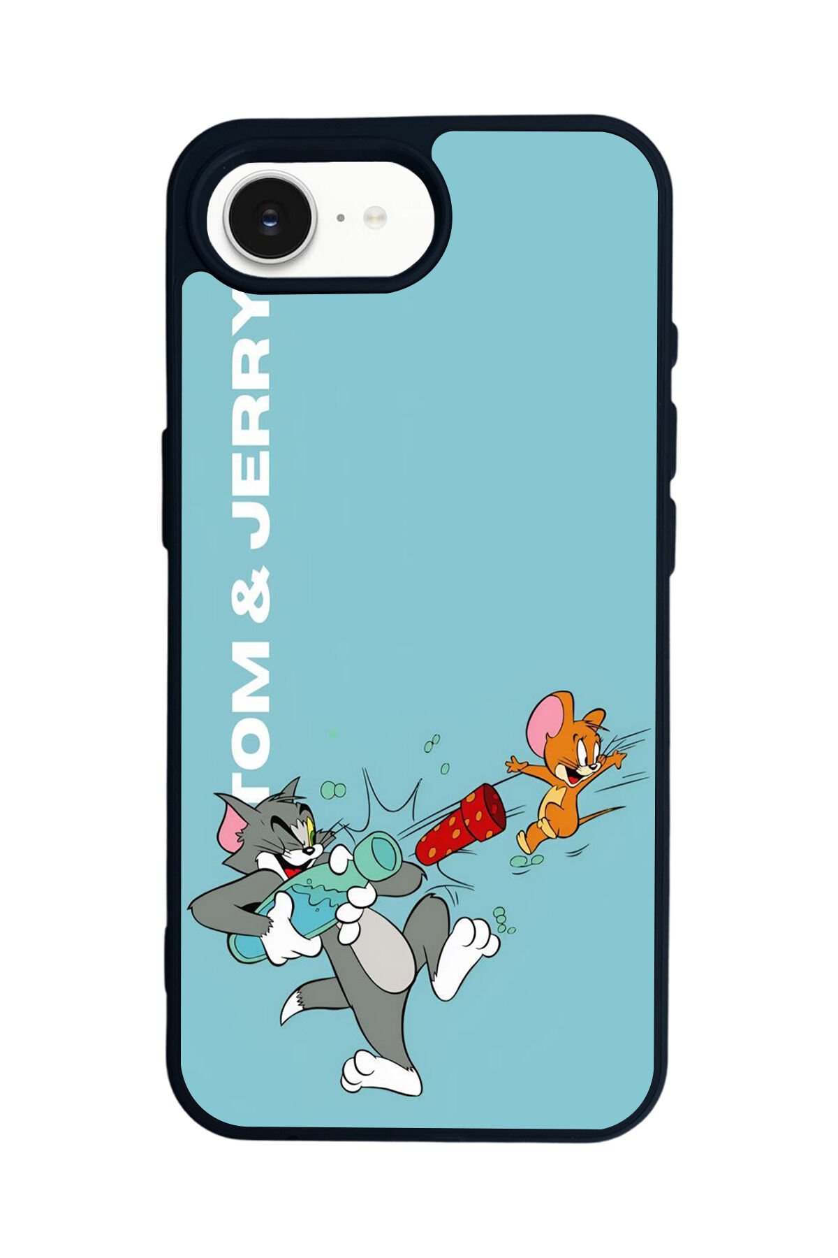 iPhone 16E Uyumlu Tom And Jerry Tasarımlı Glossy Premium Kılıf