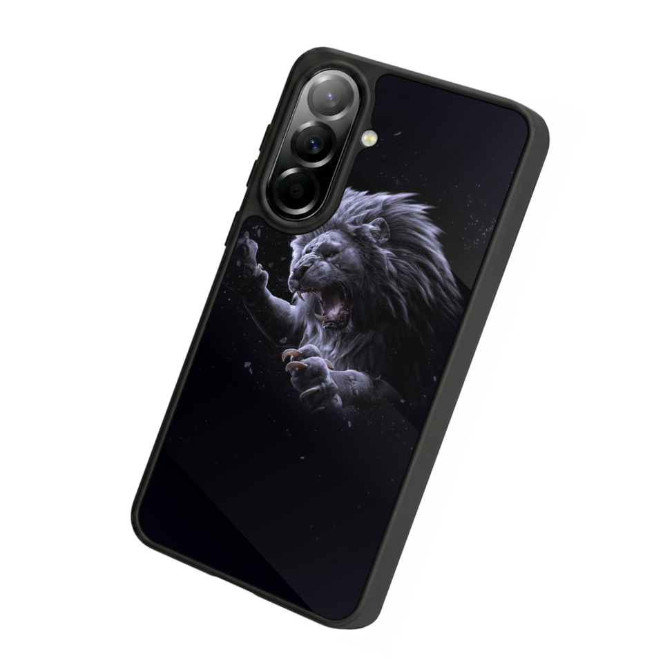 Samsung Galaxy A37 Uyumlu Aslan Tasarımlı Glossy Premium Kılıf