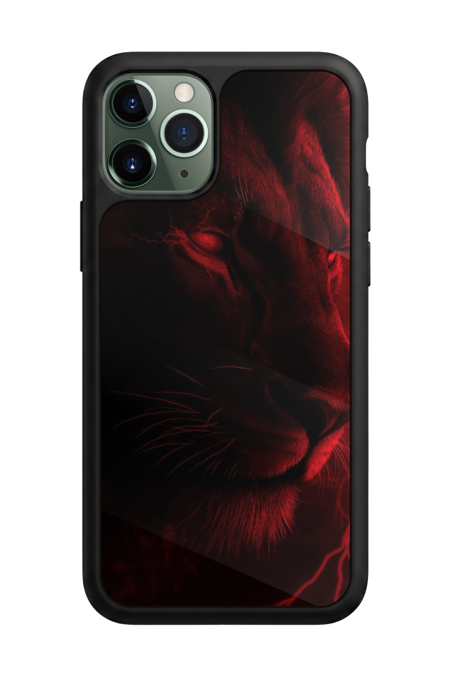 iPhone 11 Pro Max Uyumlu Aslan Tasarımlı Glossy Premium Kılıf