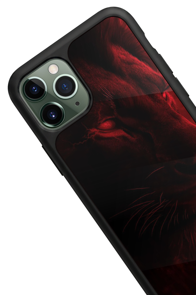iPhone 11 Pro Max Uyumlu Aslan Tasarımlı Glossy Premium Kılıf