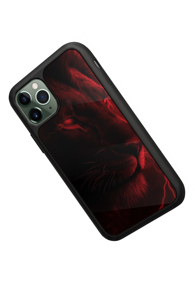 iPhone 11 Pro Max Uyumlu Aslan Tasarımlı Glossy Premium Kılıf
